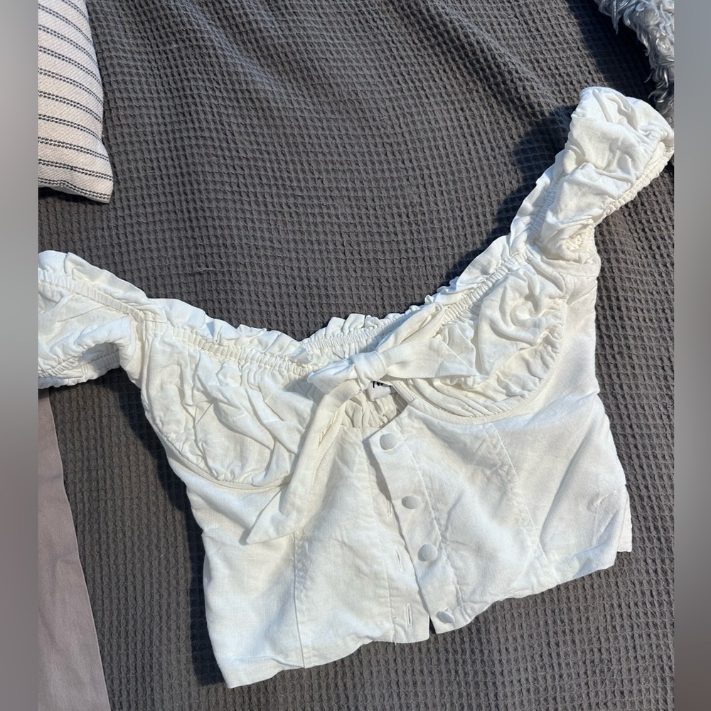 Princess Polly milk maid off shoulder crop top